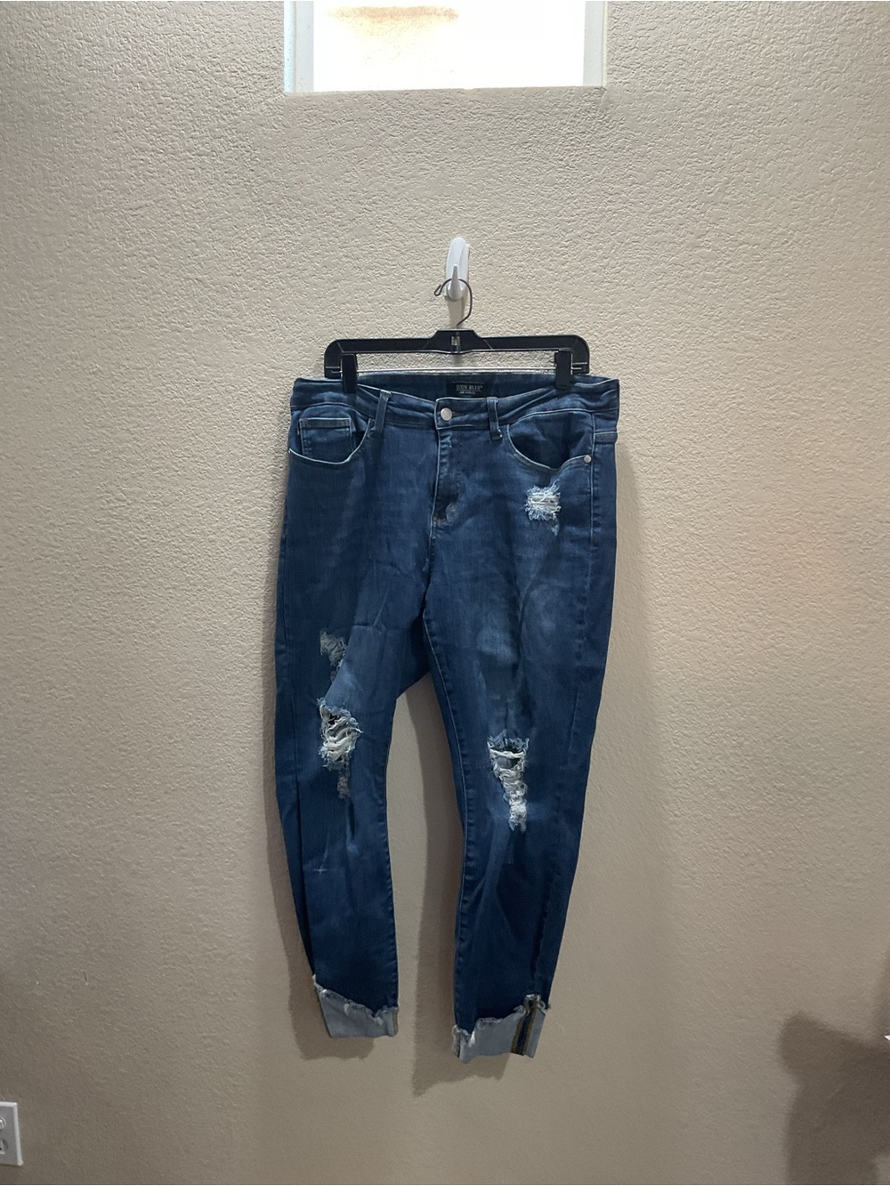 Judy Blue Dark Wash Distressed Boyfriend Jeans
